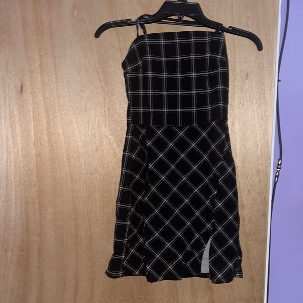 Mini plaid dress from Garage